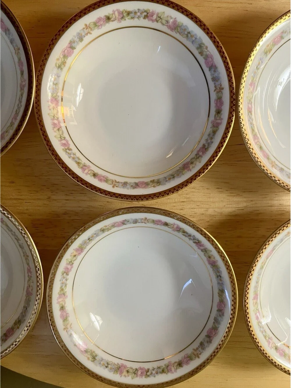 Carlsbad Porcelain 8 Dessert Bowls-Maria Theresia Pattern